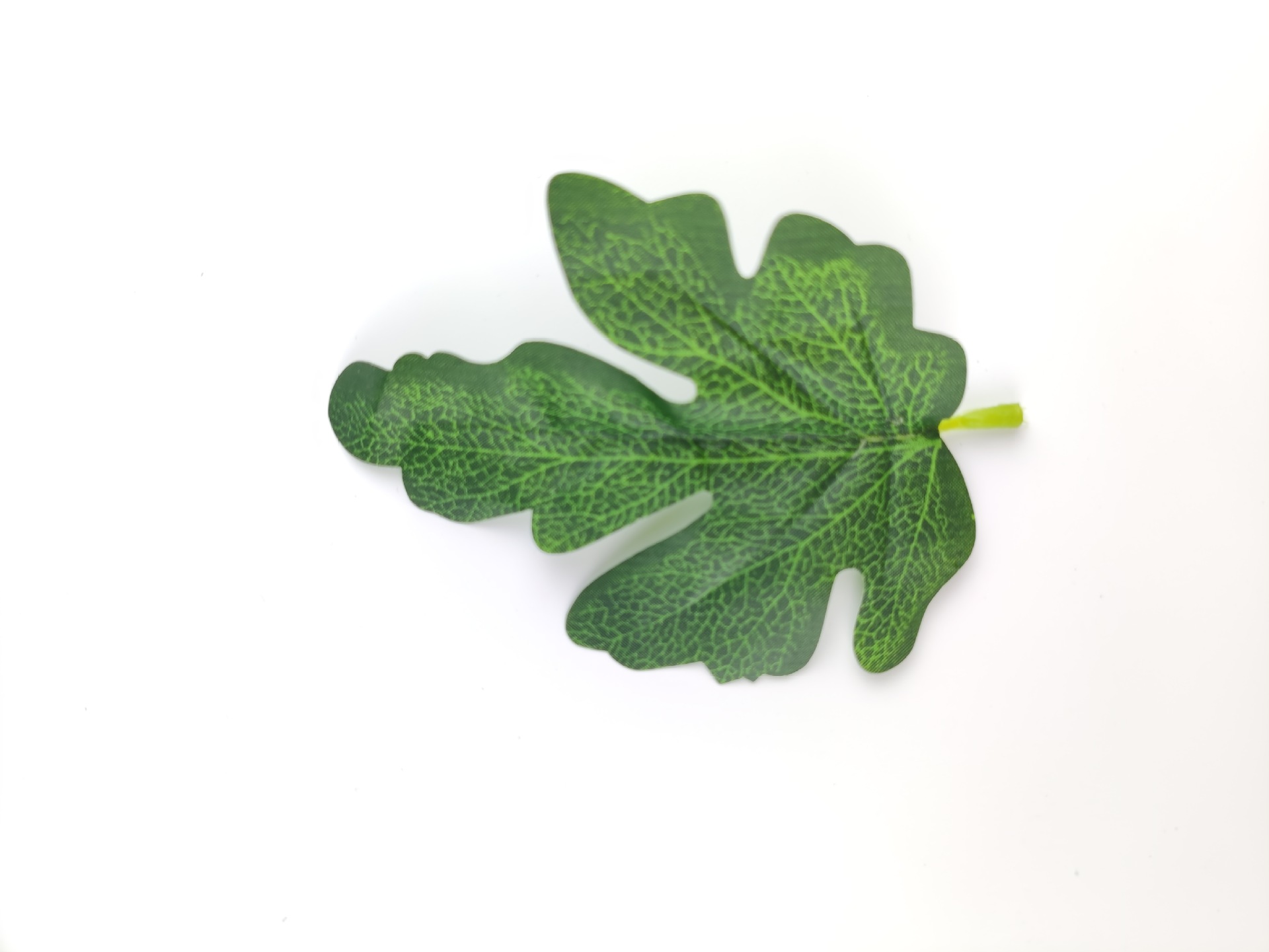 仿真植物仿真花叶配件 13厘米单片丝印菊花叶 仿真菊