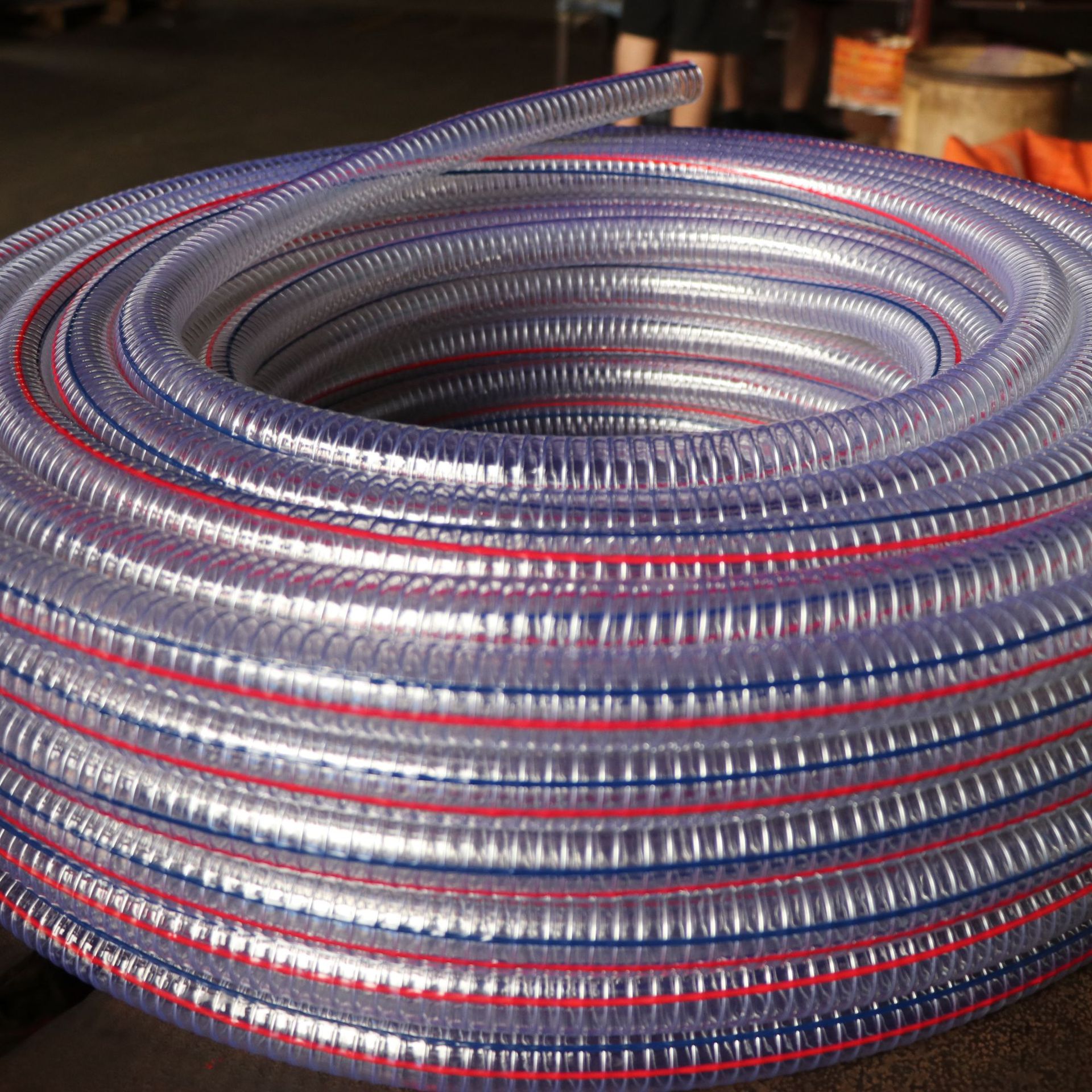 8 9 10寸钢丝管 pvc透明钢丝增强软管 输油泵液压管 大口径钢丝管