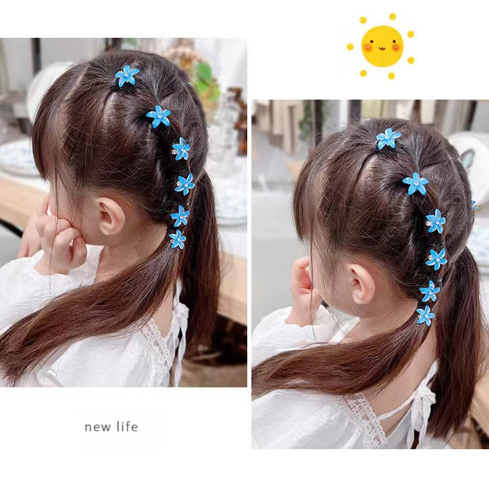 children‘s flower small jaw clip hair accessories girls‘ braided hair hair clip headdress flower little girl mini jaw clip small hair clip headdress