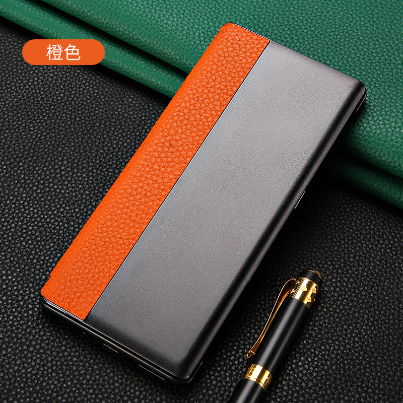 适用华为mate30手机壳真皮翻盖皮套mate30pro智能视窗曲面高档p40