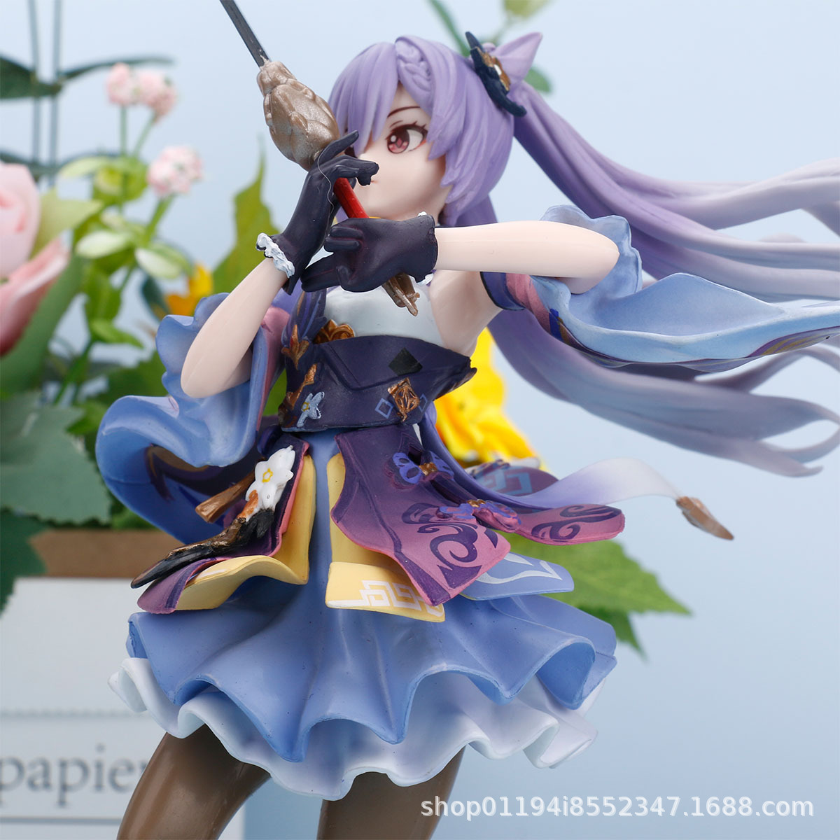 二次元游戏周边手办摆件挥剑刻晴桌面装饰机箱摆件美少女人物模型