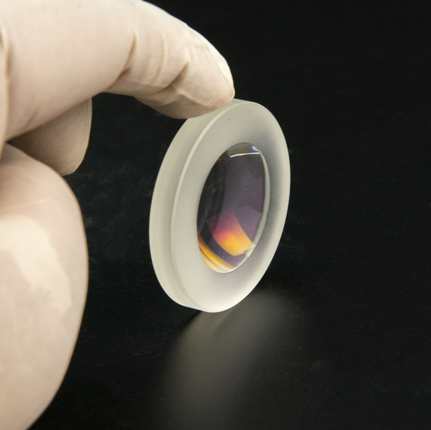 光学镀膜镜片平凸聚焦凹透镜非球面玻璃透镜投影灯投影仪镜头hmy