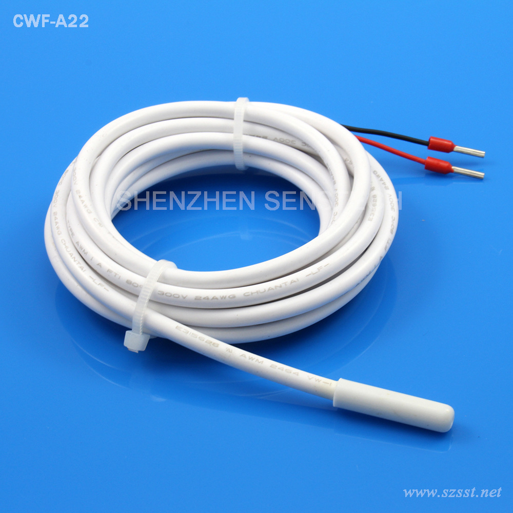 冰箱ntc热敏电阻 pvc外壳温度传感器 ip68防 水 100k