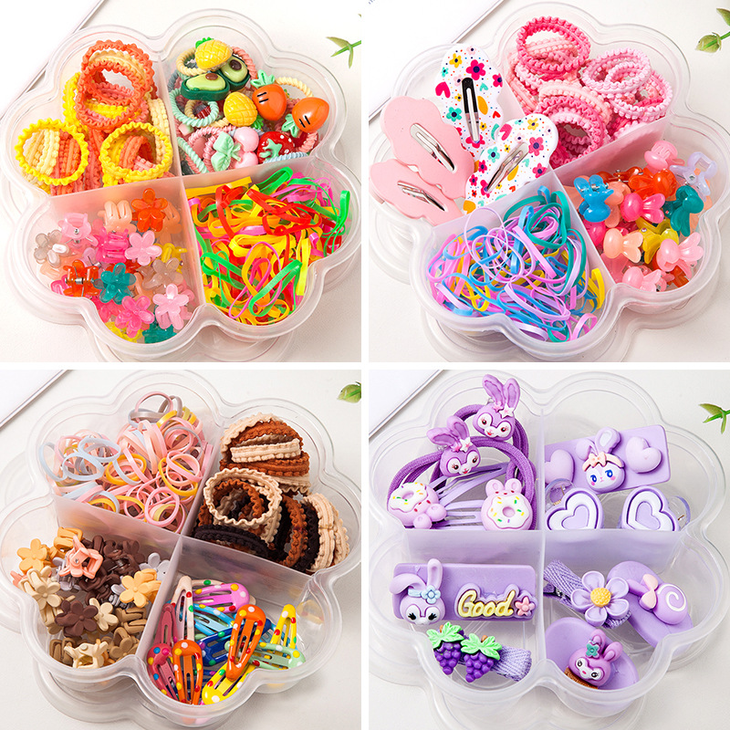 Children Hair Accessories Gift Box Suit Hair Clip Hairpin Little Girl Hair Band Baby Hair Ring Girl Side Clip Headdress