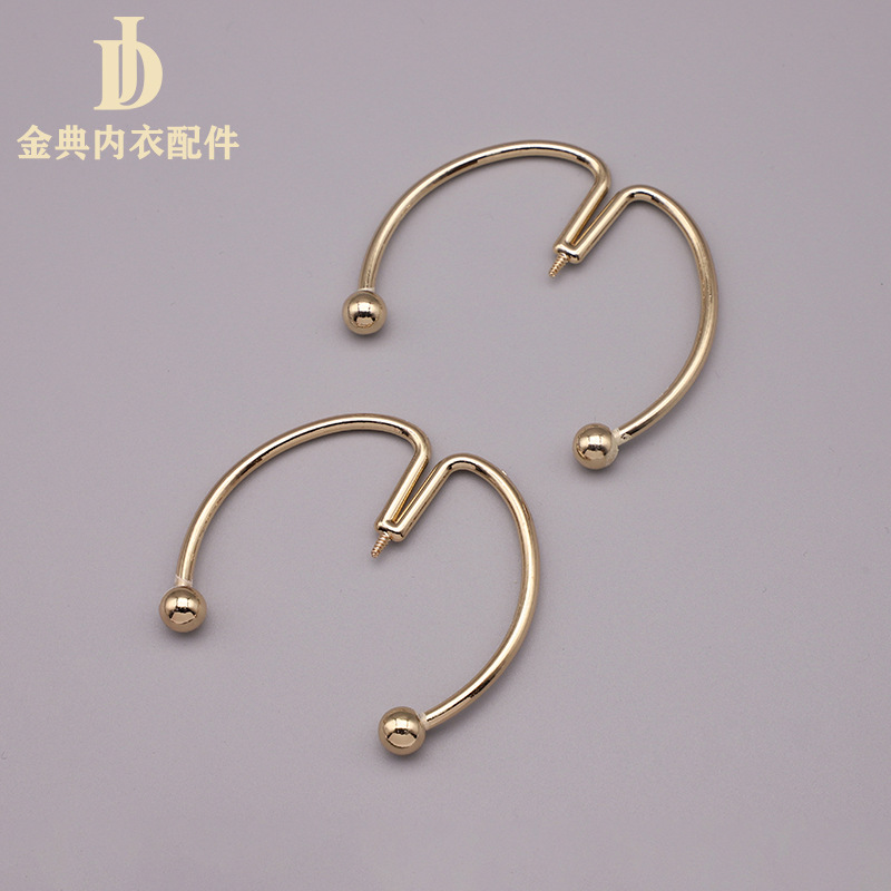 heart-shaped connecting buckle clothing accessories wholesale new alloy swimsuit accessories electroplating non-magnetic adjustable buckle underwear accessories
