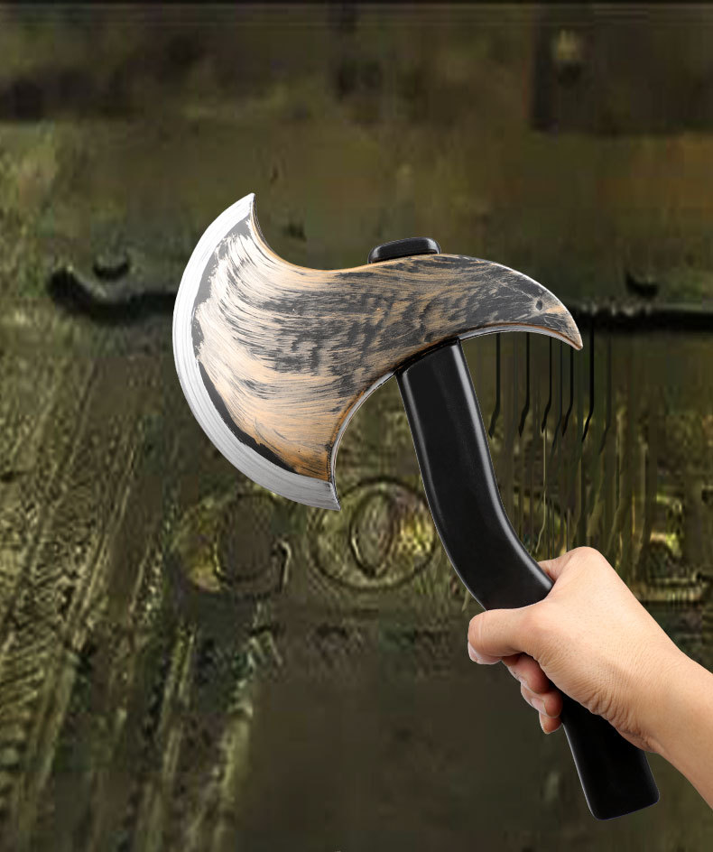 万圣节塑料斧头酒吧仿真斧子消防儿童玩具舞台摄影演出道具海盗