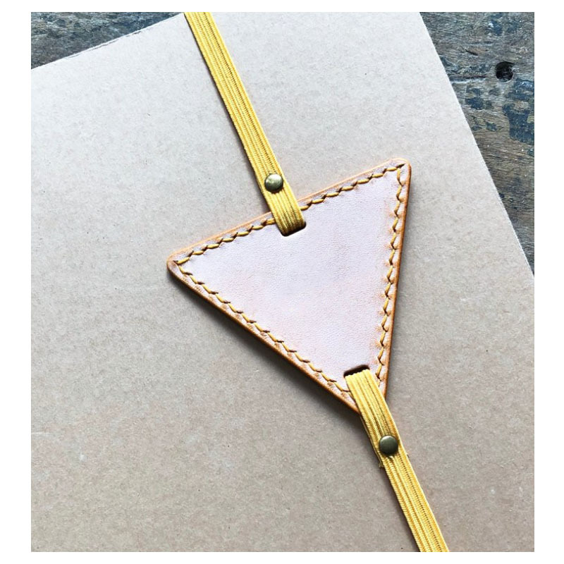 创意皮革书签 三角形书页夹 学生书籍记事本书签 绑带书签
