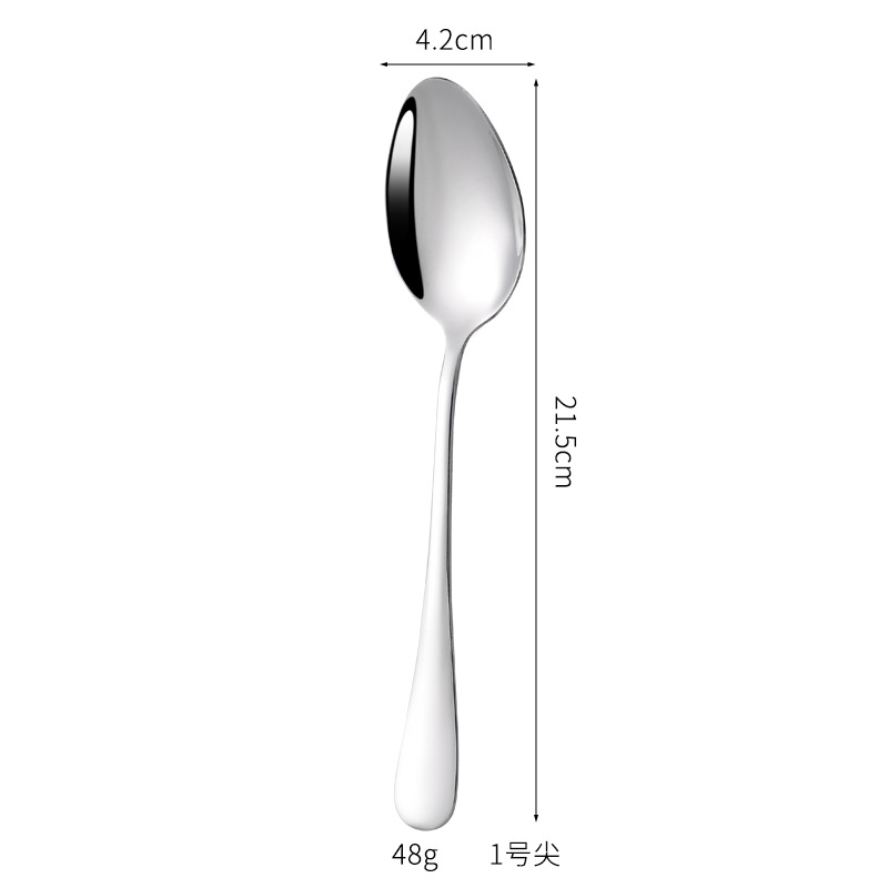 Stainless Steel Knife, Fork and Spoon Thickened Hotel Western Tableware Steak Special Knife and Fork Dessert round Spoon Fork Spoon Tip Spoon