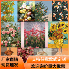 数字油画DIY手工填色数码画植物花卉挂画风景唯美装饰画工厂批发