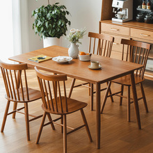 北欧实木餐桌椅现代简约家用小户型餐桌日式樱桃木樱桃木家具桌子