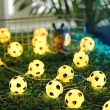 工厂直销足球灯串 酒吧球迷主题装饰灯商场创意LED皮球小彩灯带