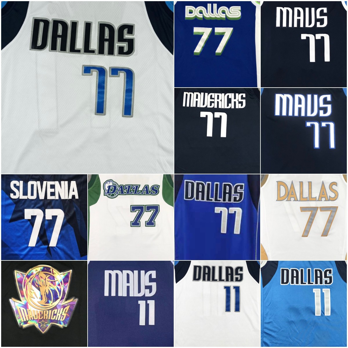 独行侠 77# 东契奇 doncic 11# 欧文 irving 刺绣 城市版 篮球服
