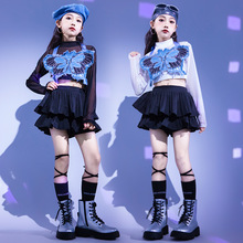 女童爵士舞服装露脐儿童街舞套装舞蹈服潮装冬韩版女孩走秀表演服