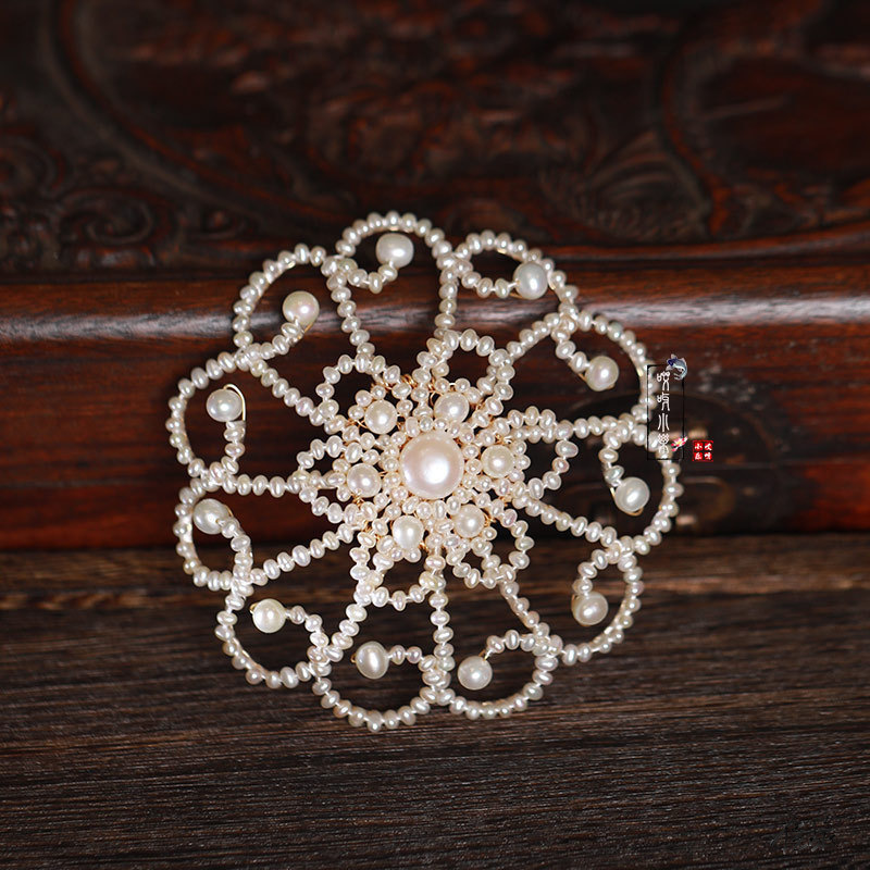 民国风旗袍头饰民国珍珠珠花发饰头饰饰品复古古风大小姐-阿里巴巴