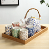 Japanese Gantry pot Large tea set a complete set modern Home Hospitality teacup suit teapot Strainer Restaurant household