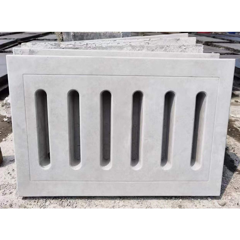 下水道井盖批发广州工厂小区大排水量预制混凝土水泥沟盖板供应厂