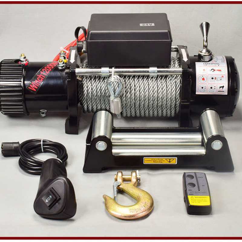 电动绞盘电机12伏24v汽车越野自救脱困小型卷扬吊机牵引 车载绞盘