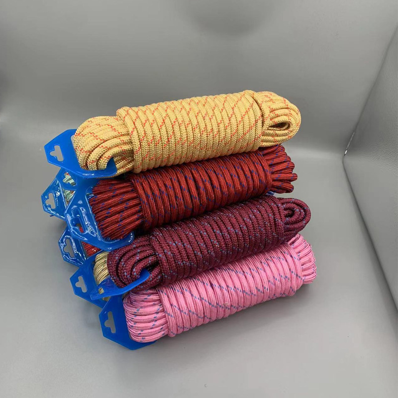 Factory Wholesale Bold Multi-Functional Wind and Skid Nylon Outdoor Clothesline Nylon Core Woven Binding Rope