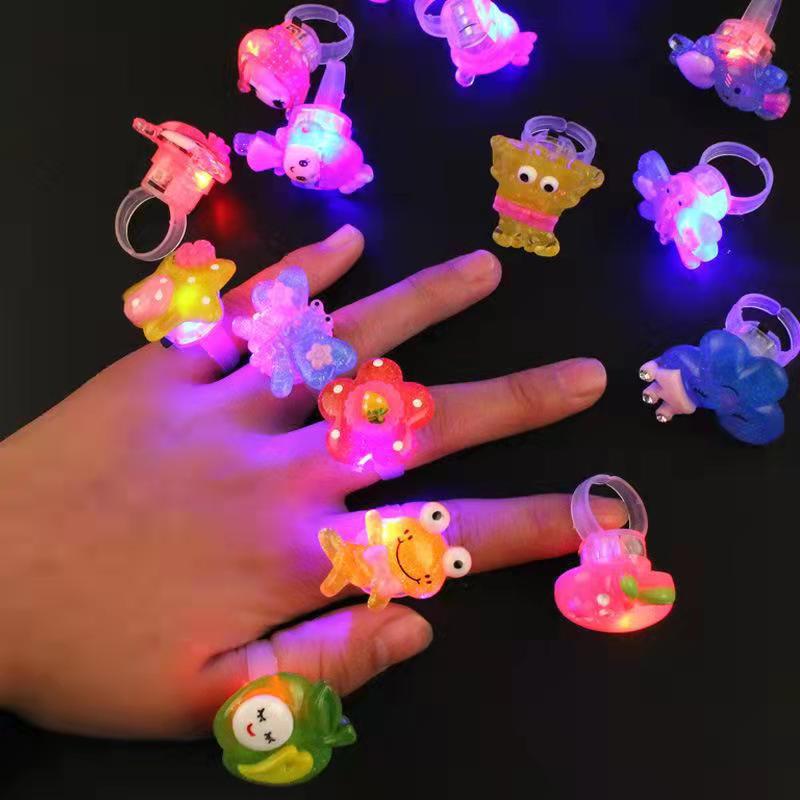 Luminous Ring Luminous Toys Children's Creative Cartoon Luminous Flash Elementary School Student Gift Stall Scan Code Small Gift