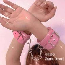 ins玩具手铐脚铐jk拍照道具pu皮质不疼lolita二次元jk手考手拷kao