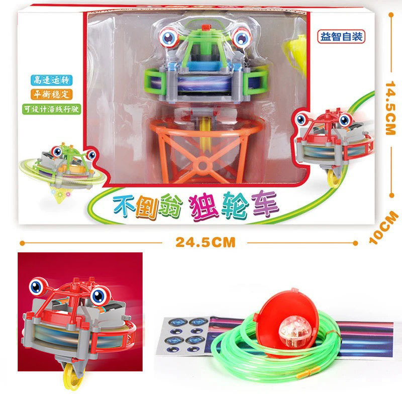 Cross-Border Children's Black Technology Tumbler Wheelbarrow Wire Walking Self-Balancing Robot Electric Educational Assembled Toys