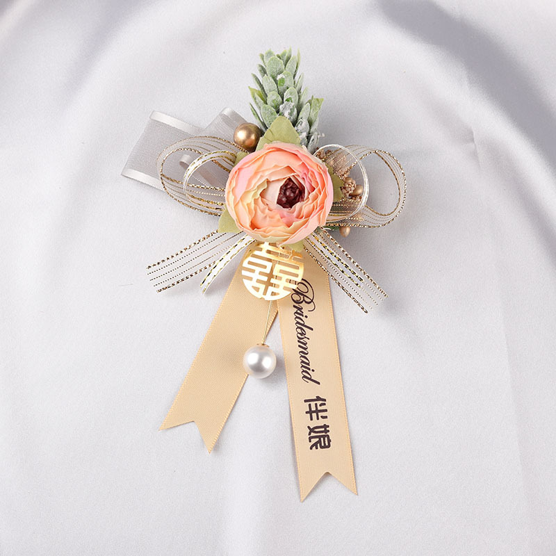 伴娘胸花新娘结婚姐妹团手花婚礼森系韩式唯美超仙婚庆用品