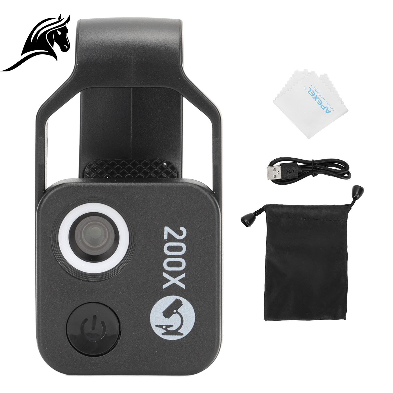 ms002新款200倍高清显微镜 学生物科 学实验便携手机显微镜放大镜