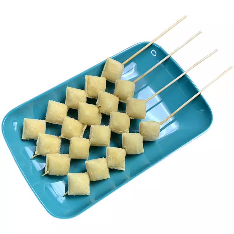 恋佳迷你包浆豆腐串商用烧烤食材素鸡铁板火锅油炸小吃爆浆豆制品