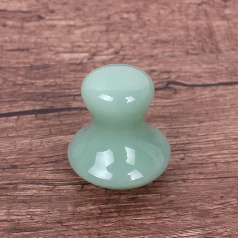 玉石蘑菇头面部按摩石脸部美容磨菇头身体SAP能量石热敷砭石