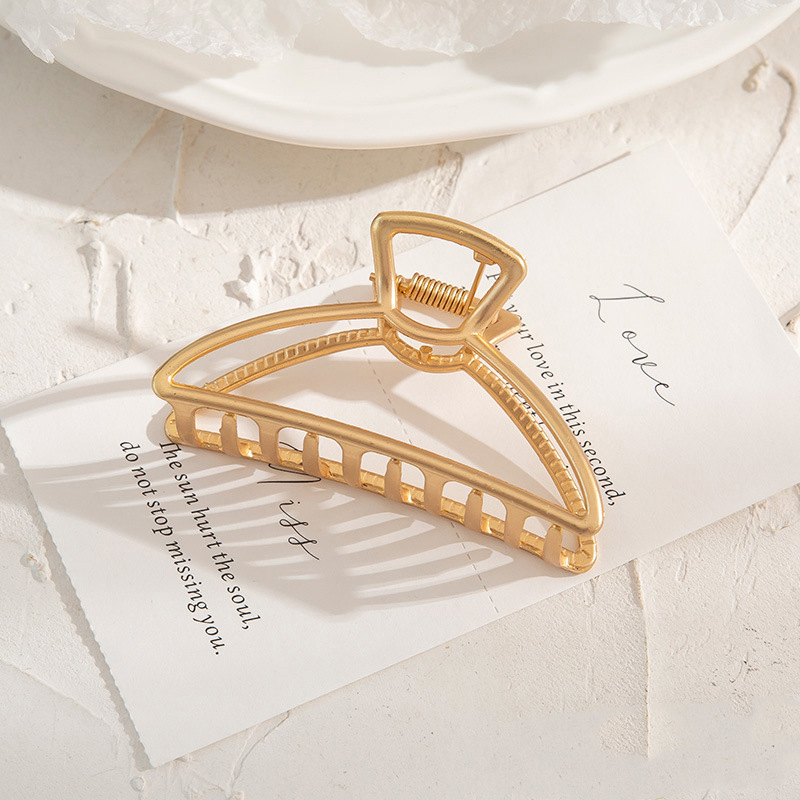 大号金属交叉抓夹洗澡盘发鲨鱼夹女式后脑勺蝴蝶吊坠合金发夹网红