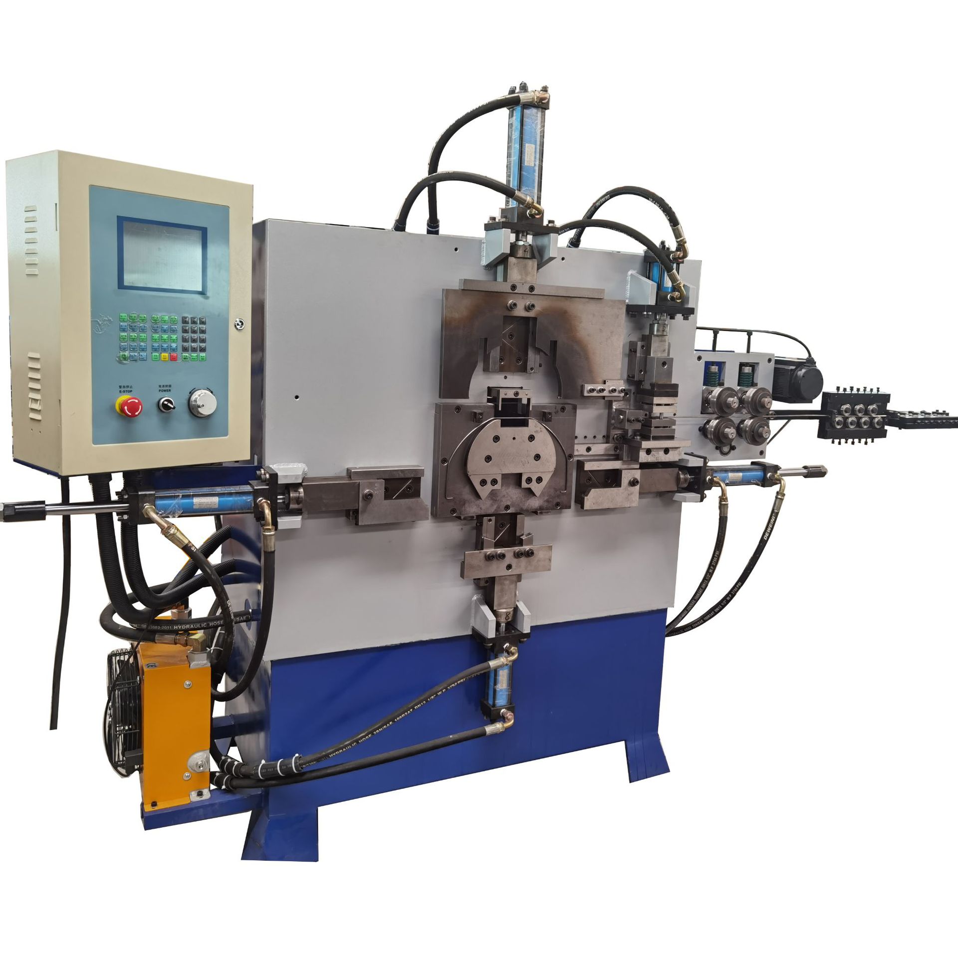 0成交0台鑫亿 桶铁丝铁线提手生产设备 全自动穿胶液压水桶桶钩机相似