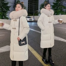 羽绒服女中长款2023新款韩版冬季显瘦设计感小众百搭加厚保暖外套