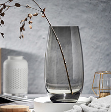 玻璃花瓶透明水养富贵竹百合花瓶摆件客厅插花干花北欧式家用