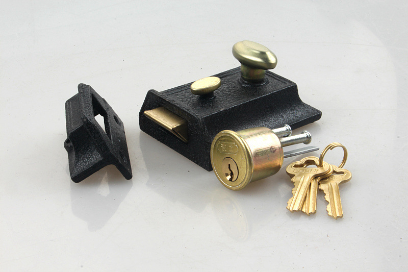 暗锁双保险弹子锁6140房锁牛头锁老式锁室内外木锁暗锁