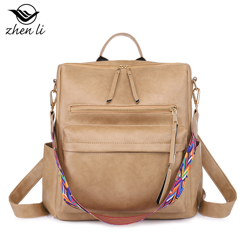 Zhenli Retro Bags Women Large-Capacity Backpack Special-Interest Design Women's Backpack Bags Bags Wholesale