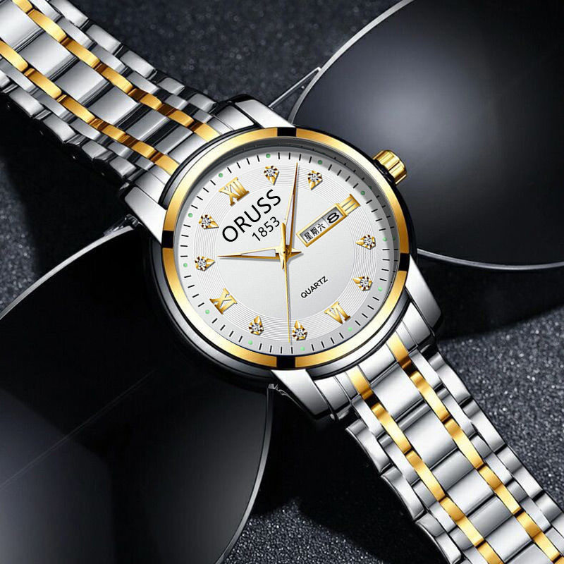 [Loss Sale] round Pointer Automatic Ordinary Non-Mechanical Watch Men's Waterproof Double Calendar Korean Watch