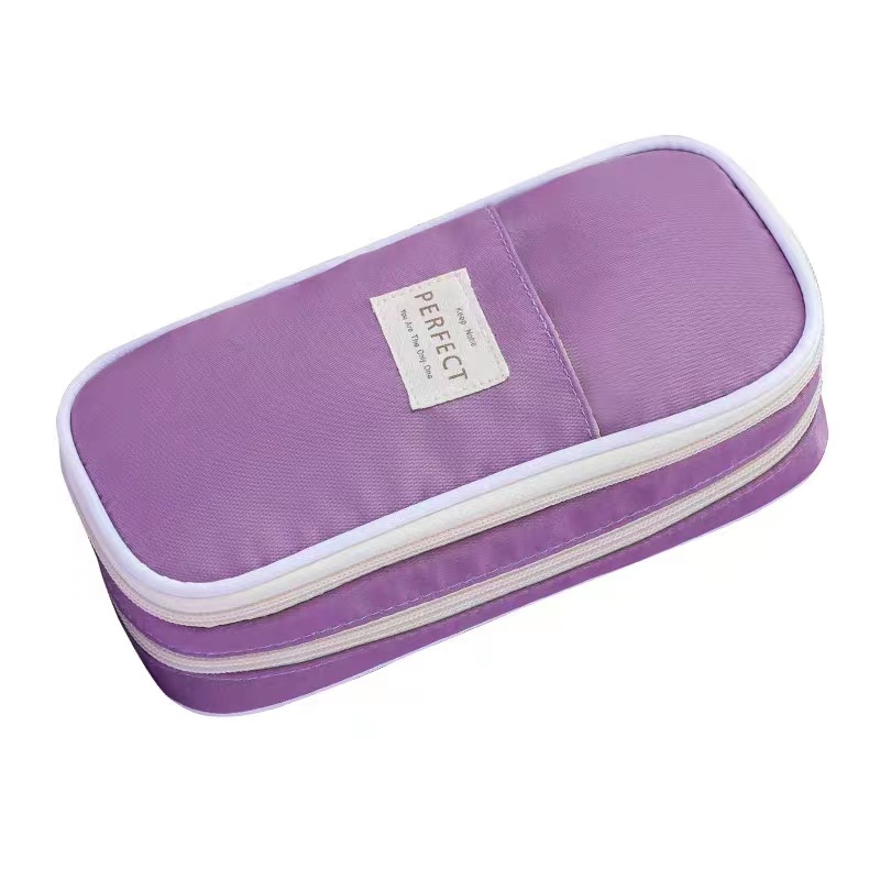 Cross-Border Macaron Pencil Case Primary School Students 235 Grade Internet Celebrity Large Capacity Japanese Style Multifunctional Pen Case Pencil Box