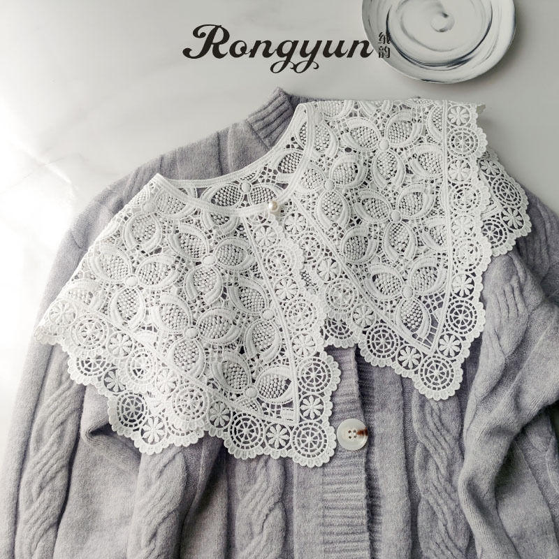 四季可用假领女春夏韩版坎肩百搭配裙子披肩女外搭毛衣网红小蕾丝
