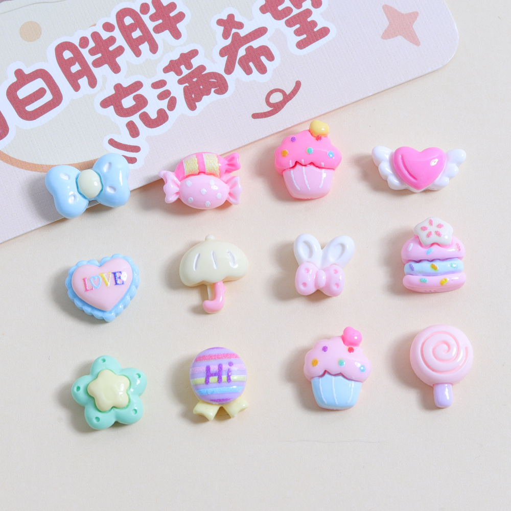 mini candy cake glossy diy cream glue homemade phone case water cup nail earrings resin accessories wholesale