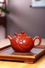 宜兴一件代发紫砂茶具名家正品纯手工精品原矿大红袍鱼化龙壶特价