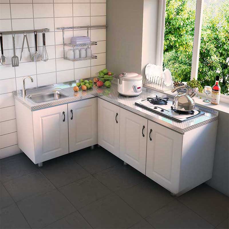 昰品牌相似不锈钢整体橱柜简易厨房柜子灶台柜一体家用农村组合柜储物