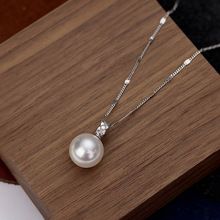 S925银施家珍珠项链女生小众设计感新款颈链高级感锁骨链个性配饰