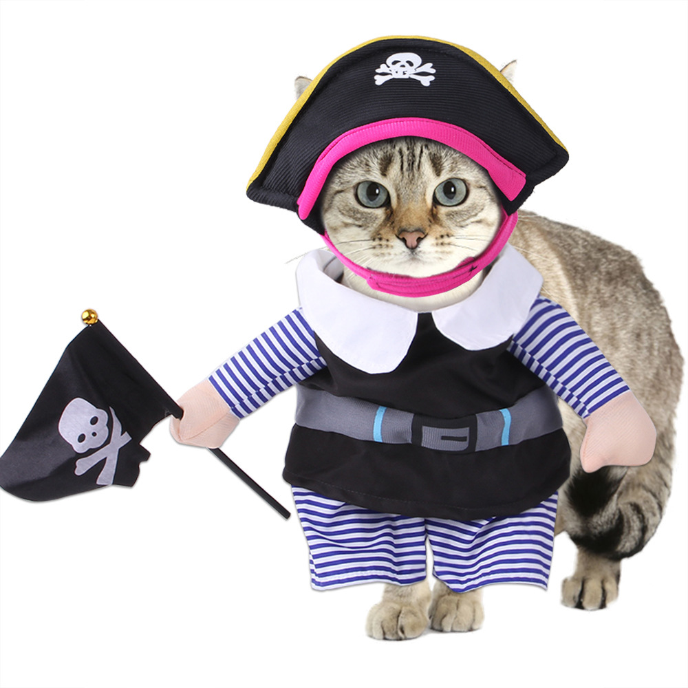Manufacturer Pet Suit New Pirate Standing Clothes Pirate Style Dog out Cat Funny Transformation Clothes