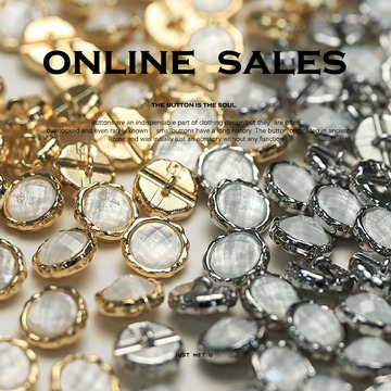 若奈rinoart 矮脚雾面珠光金属纽扣新中式服装配件衬衣开衫小扣子