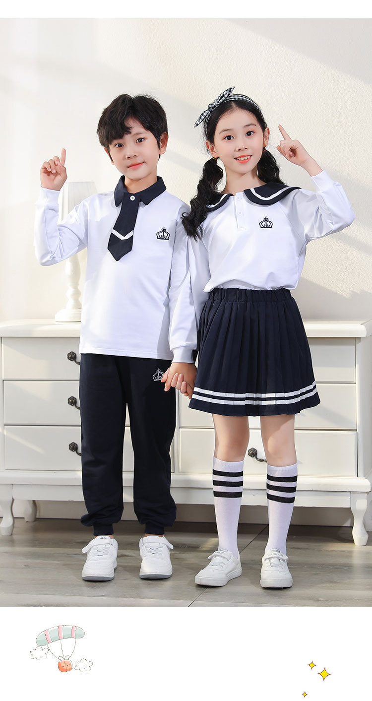 新款儿童小海军水手服表演合唱服幼儿园服小学生运动会毕业照服棉