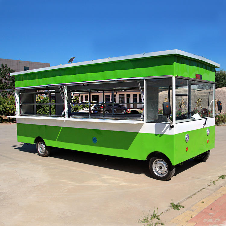 电动四轮油炸小吃车推车摆摊炸串房车移动早餐快餐美食地摊车餐车