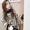2021 Adidas Foreign trade Children's clothing new pattern children Western style Two wear Back type wave sweater girl Parenting sweater