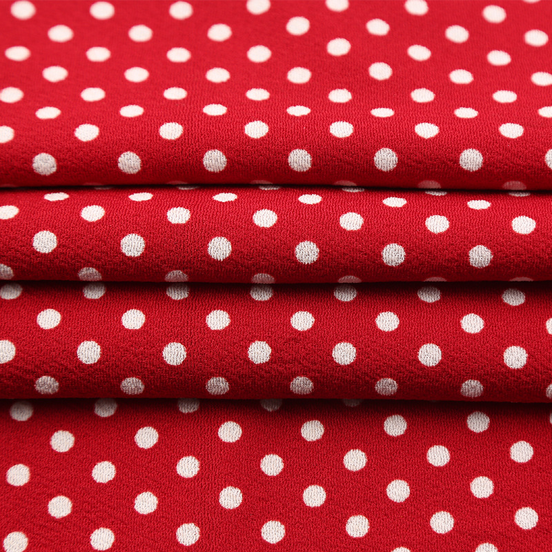 厂家直销 蚂蚁布 染色印花连衣裙泡泡乱麻运动印花