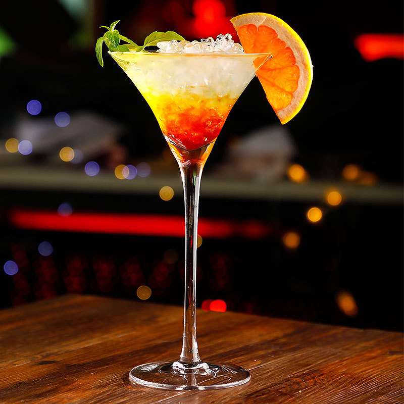 ins喇叭鸡尾酒杯 高脚干马天尼杯 曼哈顿酒杯 日式水晶马提尼杯