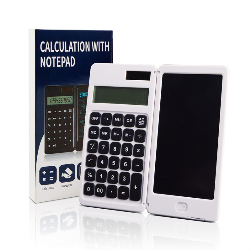 New Solar Calculator Handwriting Board Foldable and Portable Student Stall Electronic Calculator Business Office Gift